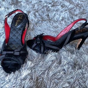 Velour Cole Haan Peep Toe Slingbacks Nike Air sole